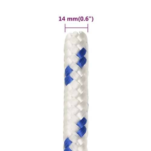 Brodski konop bijeli 14 mm 25 m od polipropilena - Bijela i plava 1 25 m 14 mm Cijena