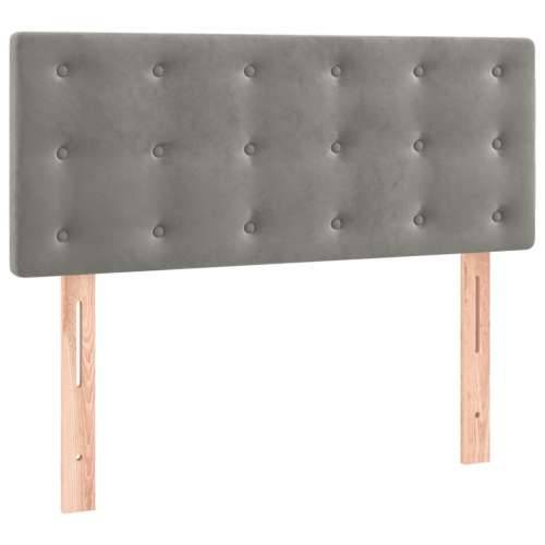 Box spring krevet s madracem svjetlosivi 80 x 200 cm baršunasti - Svjetlosiva 80 x 200 cm gumbi Cijena
