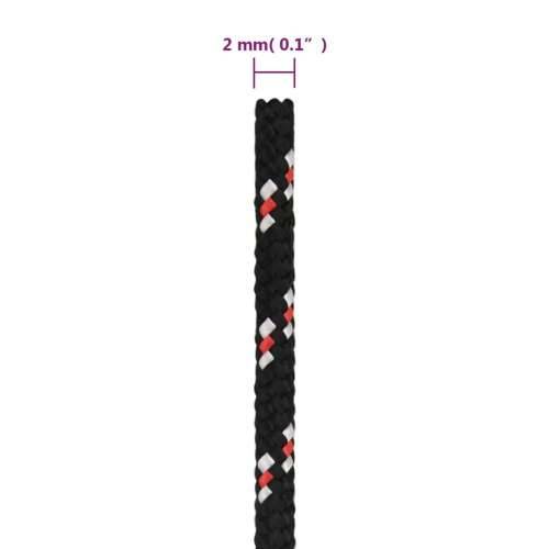 Brodski konop crni 2 mm 250 m od polipropilena - Crna i crvena 1 250 m 2 mm Cijena