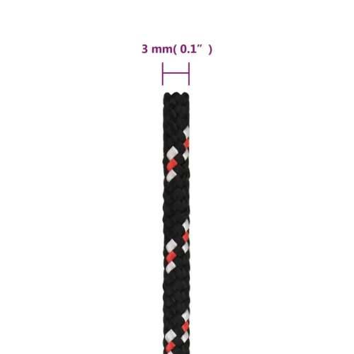 Brodski konop crni 3 mm 100 m od polipropilena - Crna i crvena 1 100 m 3 mm Cijena