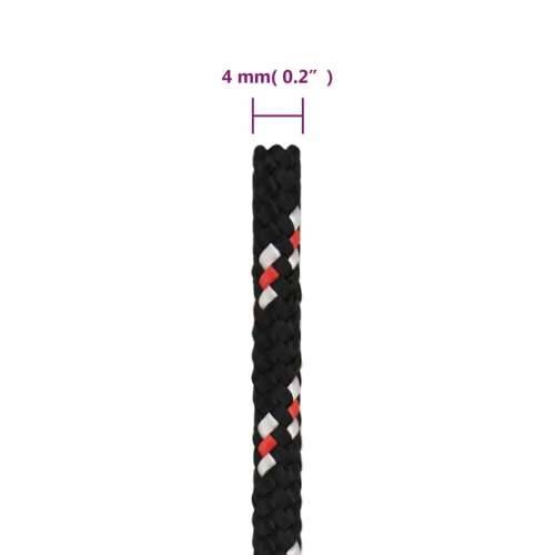 Brodski konop crni 4 mm 100 m od polipropilena - Crna i crvena 1 100 m 4 mm Cijena