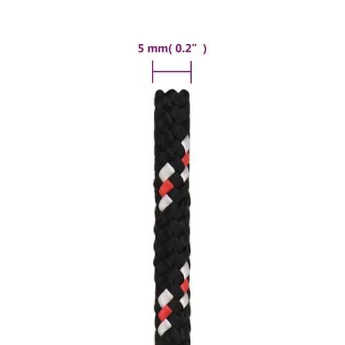 Brodski konop crni 5 mm 500 m od polipropilena - Crna i crvena 1 500 m 5 mm Cijena