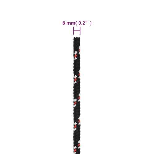 Brodski konop crni 6 mm 250 m od polipropilena - Crna i crvena 1 250 m 6 mm Cijena