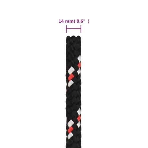 Brodski konop crni 14 mm 25 m od polipropilena - Crna i crvena 1 25 m 14 mm Cijena