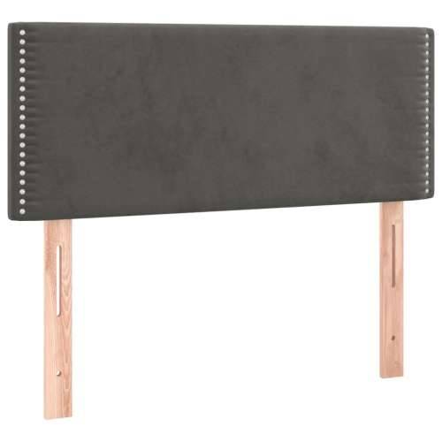 Box spring krevet s madracem tamnosivi 80 x 200 cm baršunasti - Tamno siva 80 x 200 cm Obično s čavlima Cijena