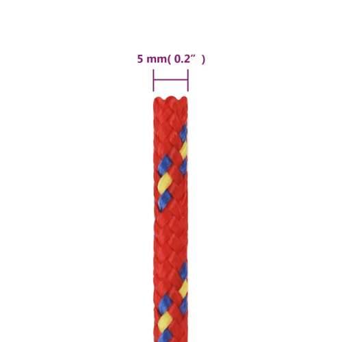 Brodski konop crveni 5 mm 250 m od polipropilena - Crvena 1 250 m 5 mm Cijena