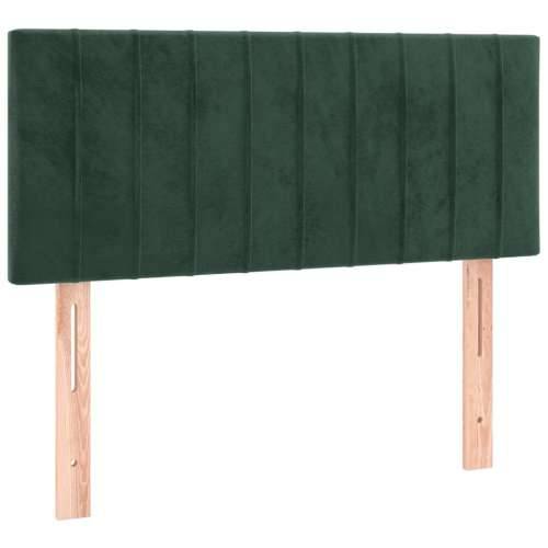 Box spring krevet s madracem tamnozeleni 80 x 200 cm baršunasti - Tamnozelena 80 x 200 cm Okomite pruge Cijena