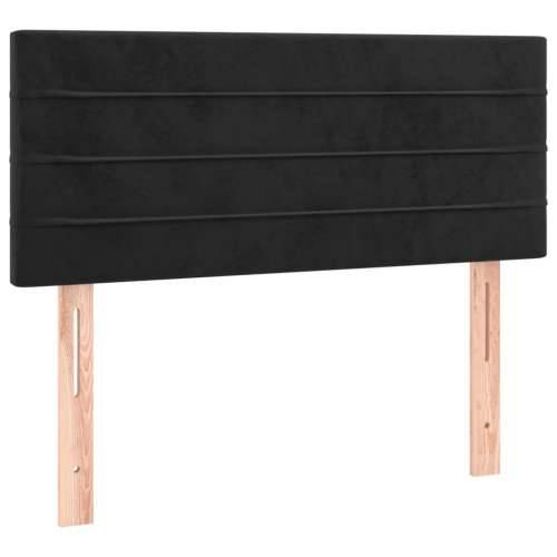 Krevet box spring s madracem LED crni 80 x 200 cm baršunasti - Crna 80 x 200 cm vodoravne pruge Cijena