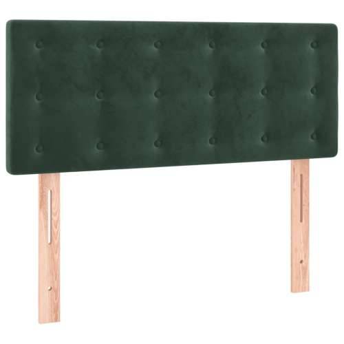 Krevet box spring s madracem LED tamnozeleni 80 x 200 cm baršun - Tamnozelena 80 x 200 cm gumbi Cijena