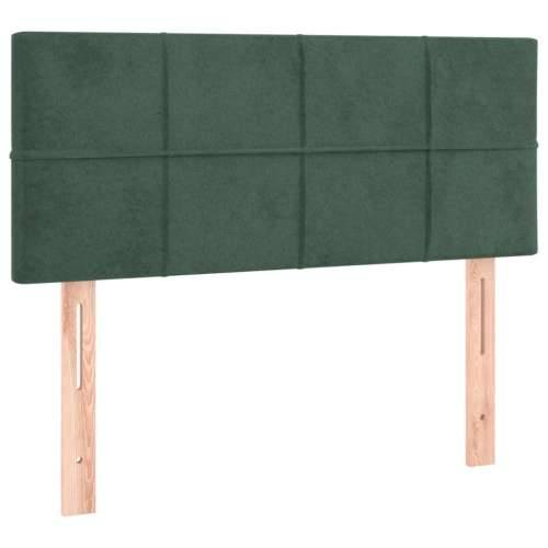 Box spring krevet s madracem tamnozeleni 80 x 200 cm baršunasti - Tamnozelena 80 x 200 cm Blok s kvadratima Cijena