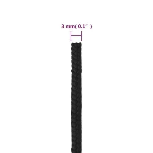 Brodski konop tamnocrni 3 mm 25 m od polipropilena - Crna 1 25 m 3 mm Cijena