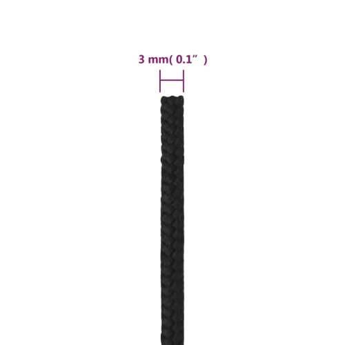 Brodski konop tamnocrni 3 mm 250 m od polipropilena - Crna 1 250 m 3 mm Cijena