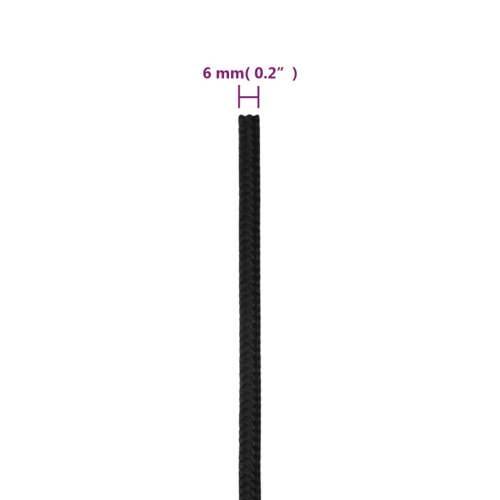 Brodski konop tamnocrni 6 mm 25 m od polipropilena - Crna 1 25 m 6 mm Cijena