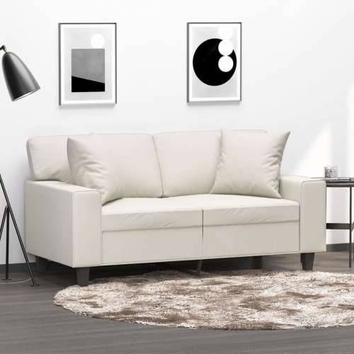 Ukrasni jastuci 2 kom krem 40 x 40 cm od umjetne kože - Krema 1 Cijena