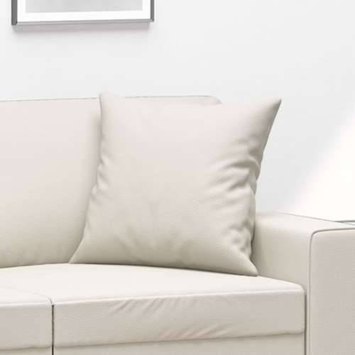 Ukrasni jastuci 2 kom krem 40 x 40 cm od umjetne kože - Krema 1 Cijena