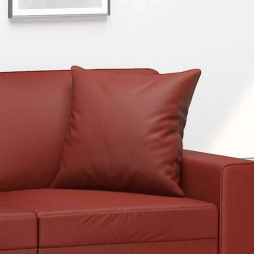 Ukrasni jastuci 2 kom crvena boja vina 40x40 cm od umjetne kože - boja crnog vina 1 Cijena