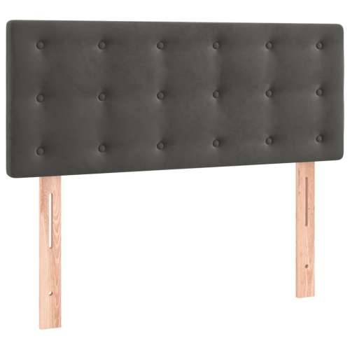 Box spring krevet s madracem tamnosivi 80 x 200 cm baršunasti - Tamno siva 80 x 200 cm gumbi Cijena