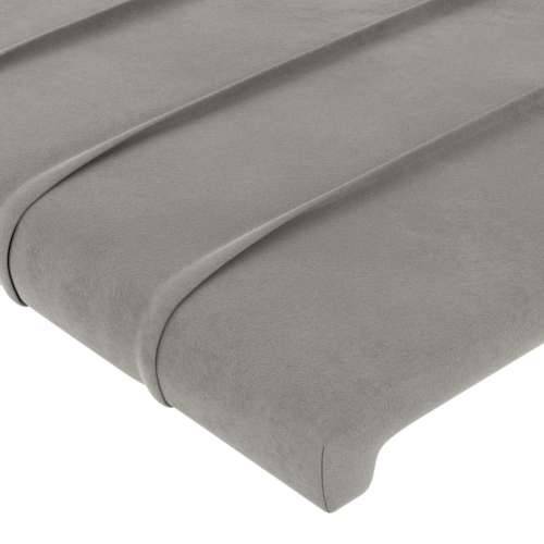 LED uzglavlje svjetlosivo 183 x 16 x 118/128 cm baršunasto - Svjetlosiva 183 x 16 x 118/128 cm 1 Cijena