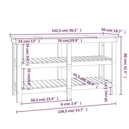 Radni stol crni 142,5 x 50 x 80 cm od masivne borovine Cijena