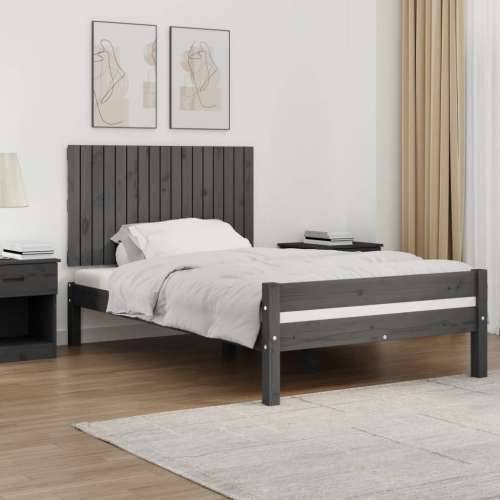 Zidno uzglavlje sivo 108 x 3 x 60 cm od masivne borovine - Siva 108 x 60 cm 1 Cijena