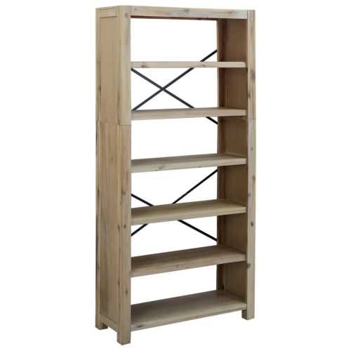 Polica za knjige sa 6 razina 80x30x170 cm masivno drvo bagrema - 1 170 cm Cijena