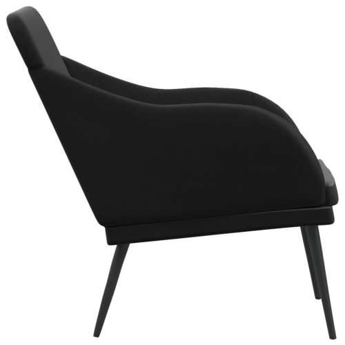 Klupa crna 110 x 76 x 80 cm baršunasta - Crna Cijena
