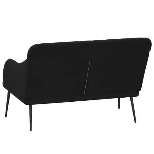Klupa crna 110 x 76 x 80 cm baršunasta - Crna Cijena