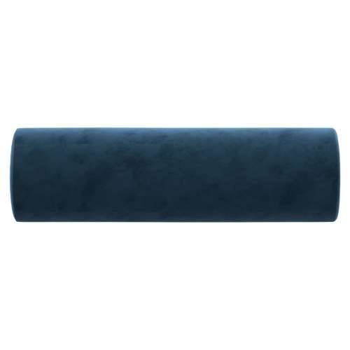 Ukrasni jastuci 2 kom modri Ø 15 x 50 cm baršunasti Cijena