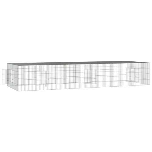 Kavez za zečeve s 3 panela 325x109x54 cm od pocinčanog željeza - 325 x 109 x 54 cm Cijena
