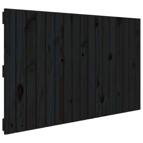 Zidno uzglavlje crni 108 x 3 x 60 cm od masivne borovine - Crna 108 x 60 cm 1 Cijena