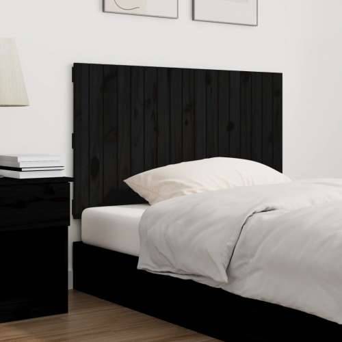 Zidno uzglavlje crni 108 x 3 x 60 cm od masivne borovine - Crna 108 x 60 cm 1 Cijena