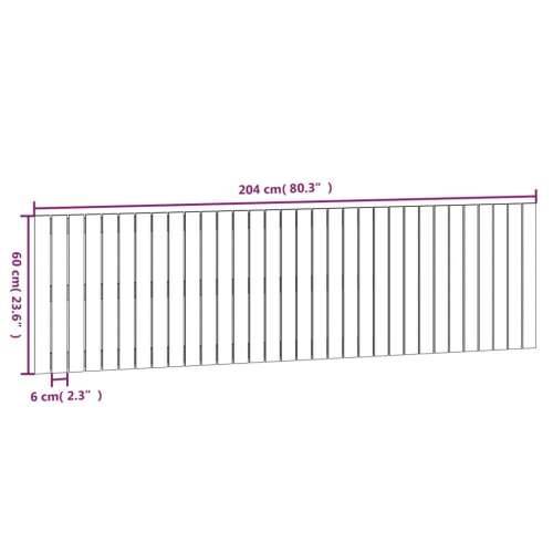 Zidno uzglavlje 204x3x60 cm od masivne borovine - Prirodna 204 x 60 cm 1 Cijena