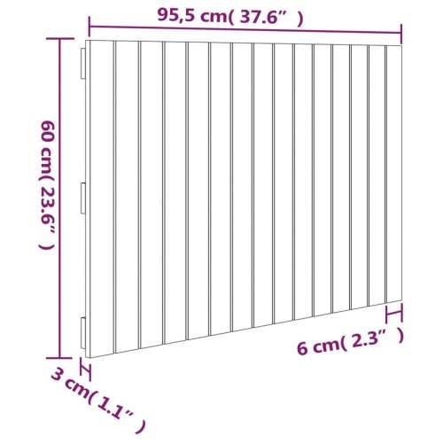 Zidno uzglavlje 95,5x3x60 cm od masivne borovine - Prirodna 95.5 x 60 cm 1 Cijena
