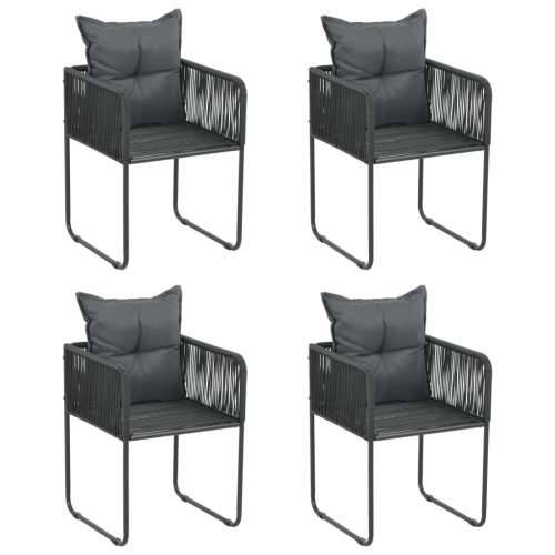 Vrtna garnitura - 5-dijelni vrtni blagovaonski set crni  - Dužina stola 160 cm 4 Cijena