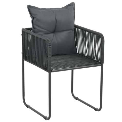 Vrtna garnitura - 5-dijelni vrtni blagovaonski set crni  - Dužina stola 160 cm 4 Cijena