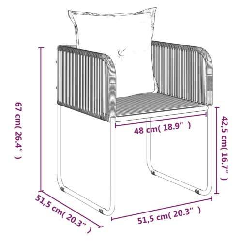 Vrtna garnitura - 5-dijelni vrtni blagovaonski set crni  - Dužina stola 160 cm 4 Cijena