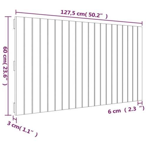 Zidno uzglavlje 127,5x3x60 cm od masivne borovine - Prirodna 127.5 x 60 cm 1 Cijena