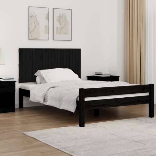 Uzglavlje za krevet Crno 127,5x3x60 cm od masivne borovine - Crna 127.5 x 60 cm 1 Cijena