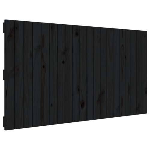 Uzglavlje za krevet Crno 127,5x3x60 cm od masivne borovine - Crna 127.5 x 60 cm 1 Cijena