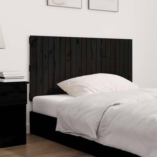 Uzglavlje za krevet Crno 127,5x3x60 cm od masivne borovine - Crna 127.5 x 60 cm 1 Cijena
