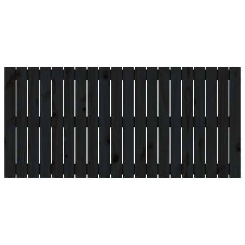 Uzglavlje za krevet Crno 127,5x3x60 cm od masivne borovine - Crna 127.5 x 60 cm 1 Cijena