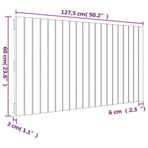 Uzglavlje za krevet Crno 127,5x3x60 cm od masivne borovine - Crna 127.5 x 60 cm 1 Cijena