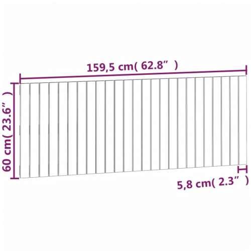 Zidno uzglavlje 159,5x3x60 cm od masivne borovine - Prirodna 159.5 x 60 cm 1 Cijena