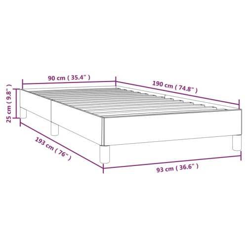 Okvir za krevet svjetlosivi 90x190 cm baršunasti Cijena