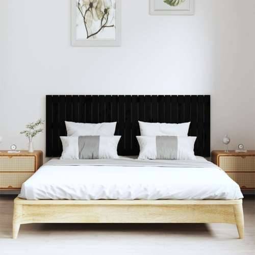 Uzglavlje za krevet Crno 159,5x3x60 cm od masivne borovine - Crna 159.5 x 60 cm 1 Cijena