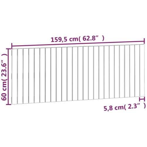 Uzglavlje za krevet Crno 159,5x3x60 cm od masivne borovine - Crna 159.5 x 60 cm 1 Cijena