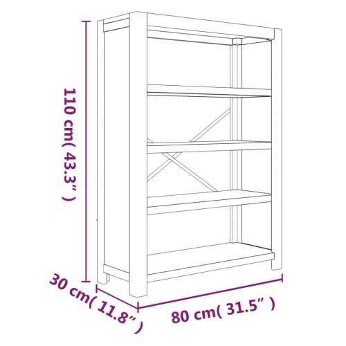 Polica za knjige s 4 razine 80x30x170 cm masivno bagremovo drvo Cijena