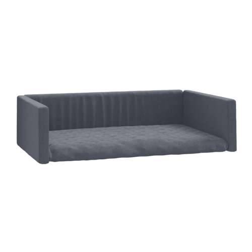 Krevet za pse za prtljažnik sivi 70 x 45 cm s izgledom platna Cijena