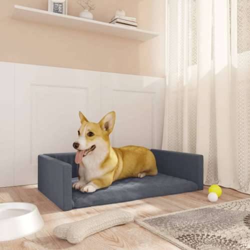 Krevet za pse za prtljažnik sivi 70 x 45 cm s izgledom platna Cijena