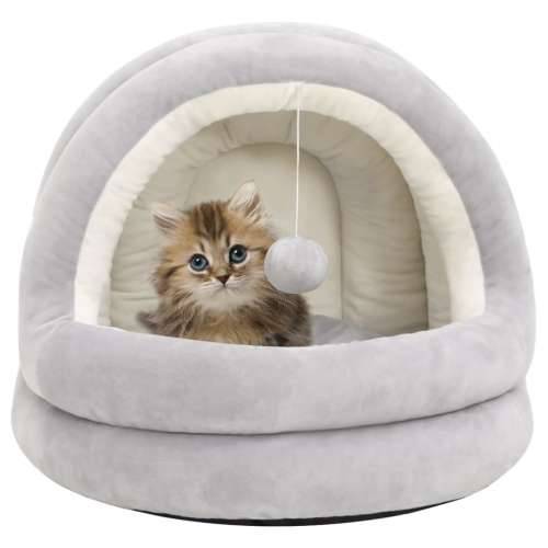 Krevetić za mačke 50 x 50 x 45 cm sivi i krem Cijena